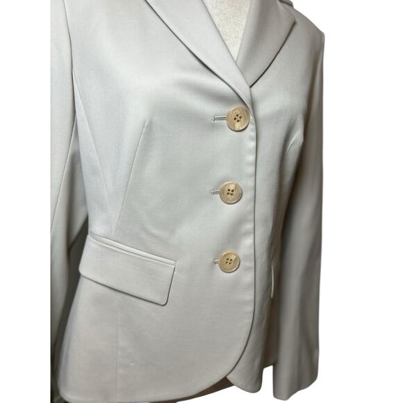 Lafayette 148 Wool Lightweight Butter Soft Jacket Blazer 4 Beige Retails $1200 - Picture 2 of 11